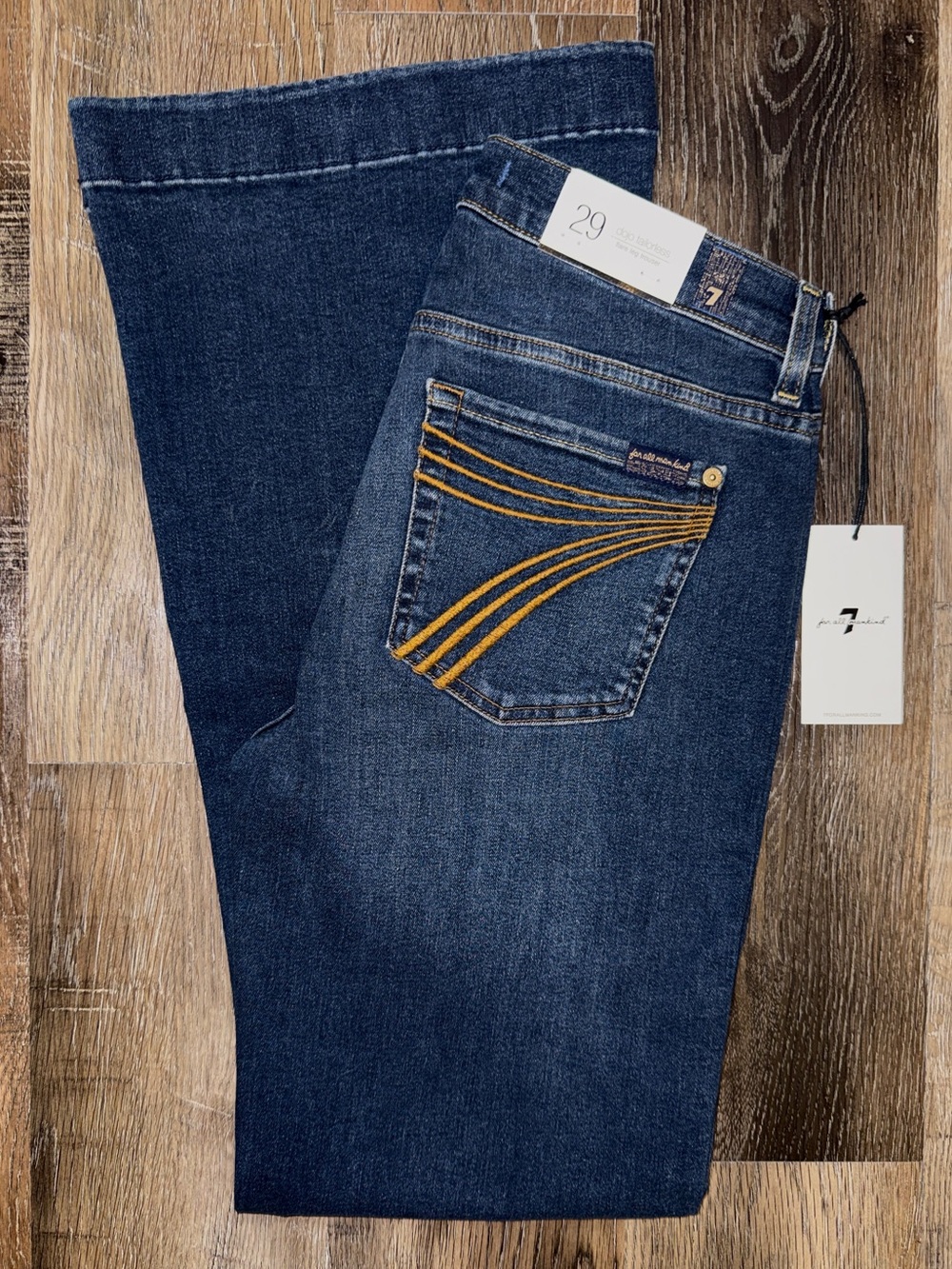 NWT 7 For All Mankind Tailorless Dojo Jeans 7FAMK